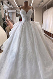 Appliques Attractive Sleeveless Sweetheart Spaghetti-Straps Wedding Dresses