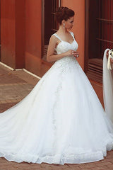 Beautiful Spaghetti Strap Crystal Ball Gown Wedding Dress New Arrival Lace Elegant Bridal Gowns