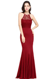 Halter Sleeveless Lace Mermaid Prom Dress Long On Sale