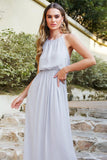 Gorgeous Halter Sleeveless Chiffon Party Dress Long