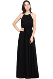 Gorgeous Halter Sleeveless Chiffon Party Dress Long