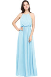 Gorgeous Halter Sleeveless Chiffon Party Dress Long