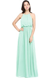 Gorgeous Halter Sleeveless Chiffon Party Dress Long