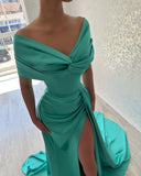 Chic Long Off-the-shoulder Prom Dresses With Split