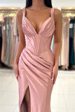 Chic Spaghetti-Straps Sleeveless Mermaid prom Dresses