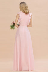 Classy Sleeveless aline Bridesmaid Dress Garden Long Simple Wedding Dress