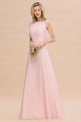 Classy Sleeveless aline Bridesmaid Dress Garden Long Simple Wedding Dress