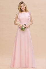 Classy Sleeveless aline Bridesmaid Dress Garden Long Simple Wedding Dress