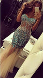 Crystal Sweetheart Mermaid Tulle Eveining Dress New Arrival Long Formal Occasion Dresses