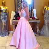 Cute Pink Sweetheart Empire Prom Dress Latest Sweep Train Formal Occasion Dress