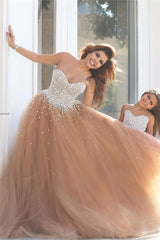 Daughter Dresses Champagne A-line Evening Dresses | Tulle Sleeveless Girl Dresses