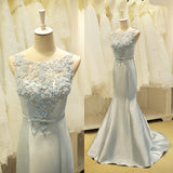 Elegant Lace Mermaid Prom Dress with Beadings New Arrival Bowknot Zipper Formal Occasion Dress