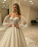 Elegant Long Sleeves Wedding Dress Lace Online