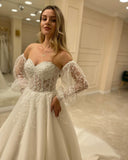 Elegant Long Sleeves Wedding Dress Lace Online