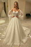 Elegant Long Sleeves Wedding Dress Lace Online