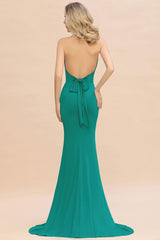 Elegant Mermaid Halter Evening Dress Simple Sleeveless Long Party Gown