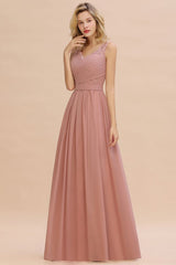 Elegant V-Neck Elegant Evening Maxi Dress Bridesmaid Dress Sleeveless Styles