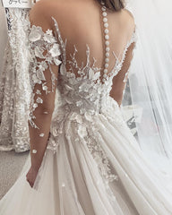 Eye-catching Tulle Lace Appliques Off The Shoulder Ruffles Wedding Dresses