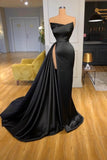 Fabulous Long Black Sleeveless Formal Wears Prom Dresses With Split Online