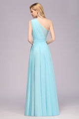 Fabulous One Shoulder Elegant Hi-lo Chiffon Bridesmaid Dresses for Women