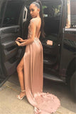 Gorgeous Long-Sleeves Side Slit Prom Dress | Applique Backless Sheer Tulle A-Line Long Prom Gown