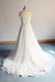 Gorgeous Off-the-shoulder Sweetheart Appliques Wedding Dress | A-line Lace Ruffles Bridal Gowns