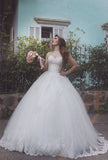 Gorgeous Sweeetheart Ball Gown Princess Dresses New Arrival Lace Applique Long Bridal Gowns