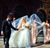 Gorgeous Sweetheart Lace Ball Gown Princess Dress Tulle Custom Made Bridal Gown BA6585