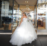 Gorgeous Sweetheart Lace Ball Gown Princess Dress Tulle Custom Made Bridal Gown BA6585