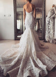 Gorgeous Sweetheart Mermaid Wedding Dress Long With Lace Appliques