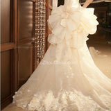 Hi-lo Wedding Dresses Straps Sleeveless Organza Buff Sweep Train Appliques Sequins Sheath Gorgeous Bridal Gowns