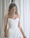 Ivory Sweetheart A-Line Court Train Wedding Dresses with Split