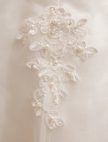 Jewel Sleeveless Lace Appliques Knee-Length Backless Wedding Dresses