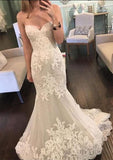 Lace Mermaid Sweetheart  Bridal Gowns New Tulle Long Wedding Dresses BA3980