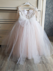 Lovely Cap Sleeves Princess Flower Girl Dress