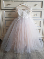 Lovely Cap Sleeves Princess Flower Girl Dress