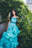 Luxurious Sweetheart Crystal Prom Dress Latest Court Train Lace-Up Formal Occasion Dress