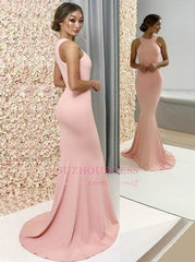 Mermaid Crew Glamorous Sleeveless Pink Prom Dresses