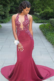 Mermaid Sleeveless Newest Beaded Appliques Prom Dress