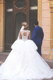 New Arrival Crystal Tulle Wedding Dress A-line Custom Made Lace-Up Plus Size Bridal Gown