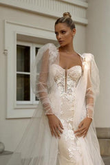 Noble sweetheart sleeveless mermaid lace Bridal Gowns