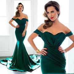 Off Shoulder Sexy Formal Evening Dress Sheath Long Prom Dresses Custom Made CE0094