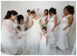 Off the Shoulder Lace Ball Gown Princess Dress Gorgeous Tulle Wedding Dresses