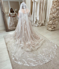 Plus Size Long Sleeves Aline Wedding Dress Tulle Lace Appliques