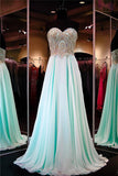 Pretty Chiffon Prom Dress Sweetheart Sequins Beads Evening Dresses