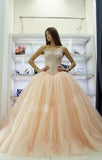 Pretty Sweetheart Princess Ball Gowns Crystals Beading Wedding Dresses