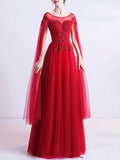 Romantic A-Line Wedding Dress Jewel Organza Cap Sleeve Plus Size Bridal Gowns