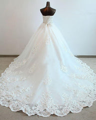 Sequined Lace-Up Sweetheart Wedding Dresses Charming Sleeveless Ball Gown Bridal Dresses