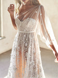 Sexy A-Line Wedding Dresses Sweetheart Lace Sleeveless Bridal Gowns Wedding Dress in Color See-Through Court Train