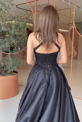 Sexy Halter Black Hi-Lo Evening Gown Backless Party Dress